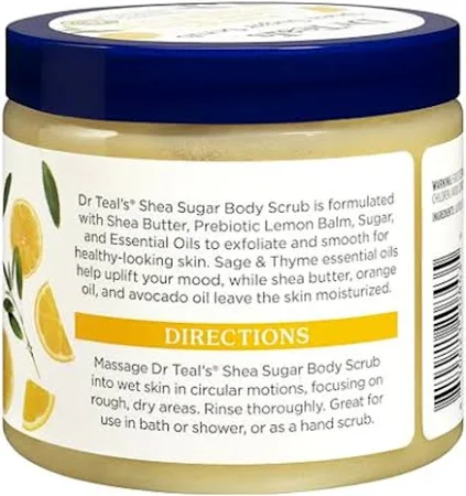 Dr Teals Shea Sugar Prebiotic Lemon Balm Scrub - Image 4