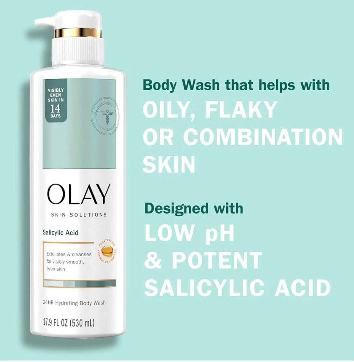 Olay Salicylic Acid Body Wash (530ml) - Image 5