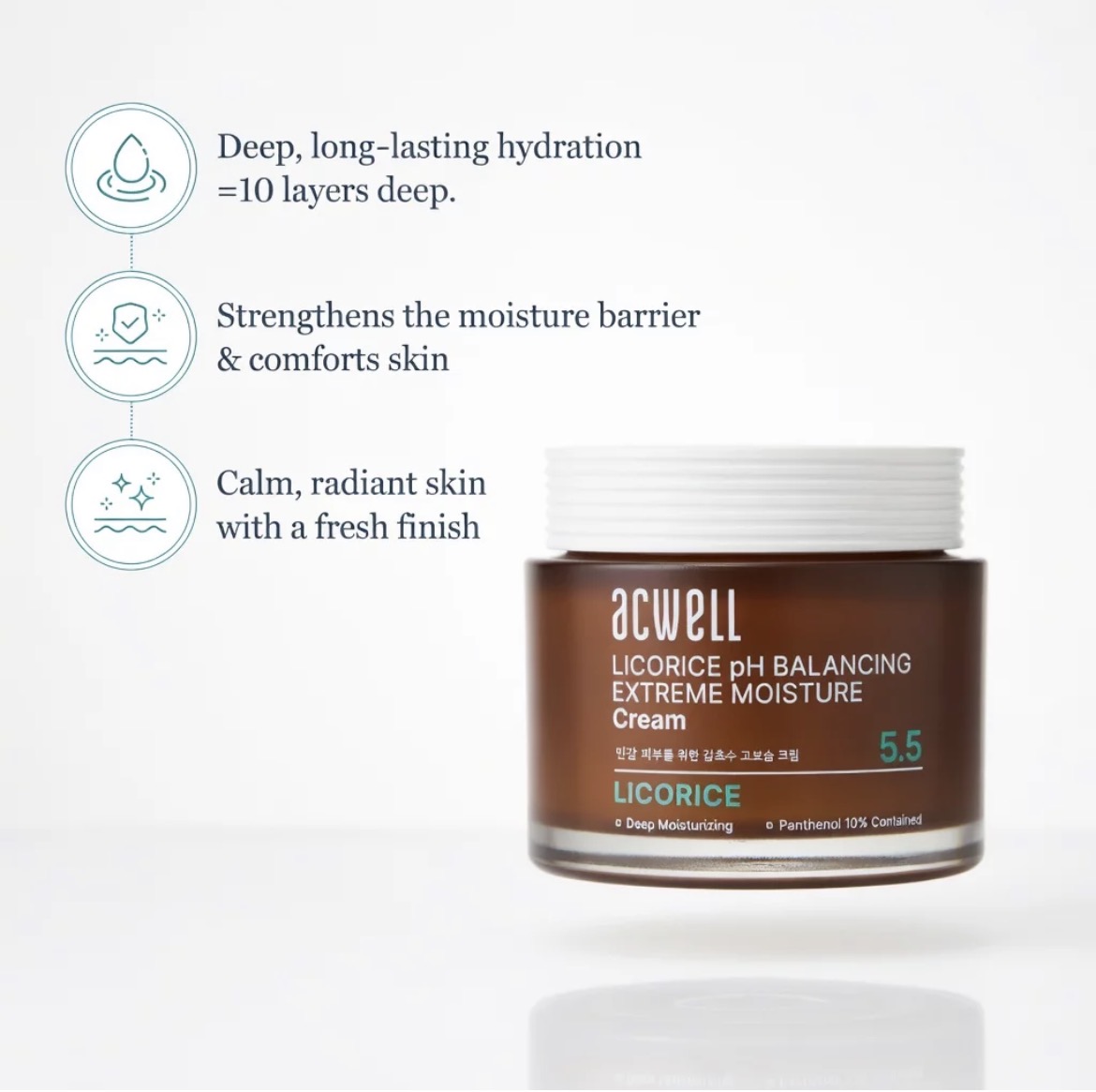 ACWELL Licorice pH Balancing Extreme Moisture Cream 55ml - Image 3